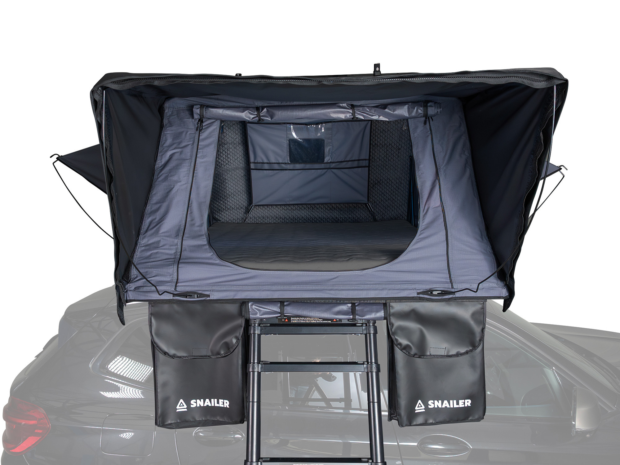 SNAILER® Abis - trdo-lupinski strešni šotor z odpiranjem na stran